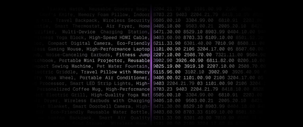 Automate HS code classification